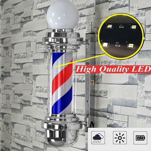 Red metal barber pole - 32",