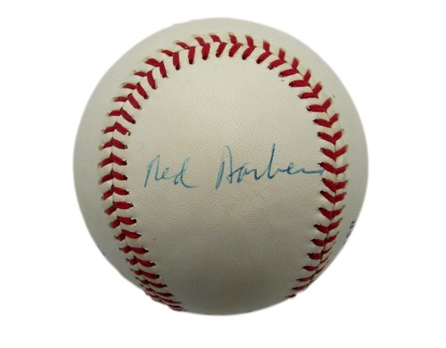 Red barber hof - red, autographed